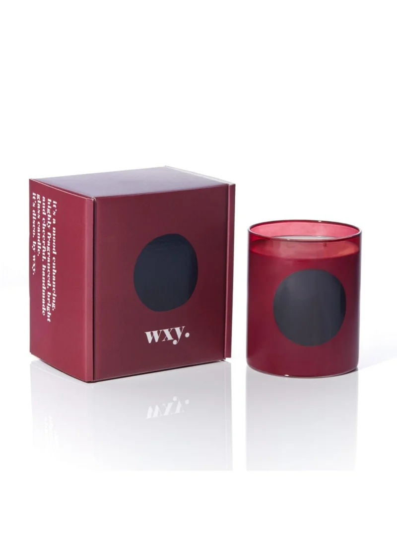 WXY Disco Candle - Velvet Woods & Amber - Disco Collection- Glass base -premium scented candle -