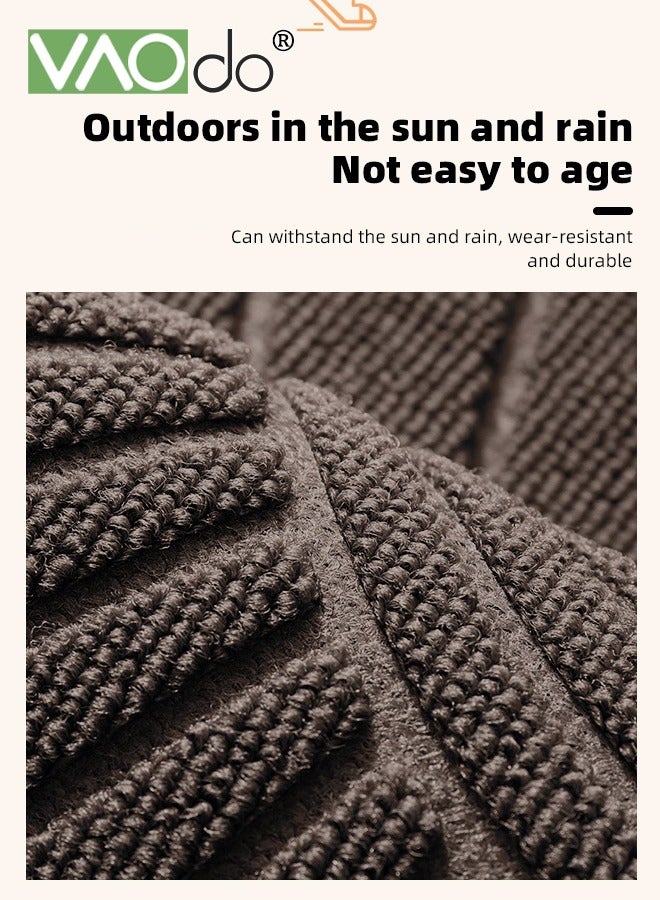 فاو دو سجادة باب، سجادة مدخل غير قابلة للانزلاق وقابلة للغسل في الغسالة، مكشطة أحذية، سجادة باب للكلاب، سجادة ترحيب فائقة الامتصاص، أحذية وكفوف مبللة موحلة للمدخل والفناء والجراج والحمام 60 × 90 سم - Image 3