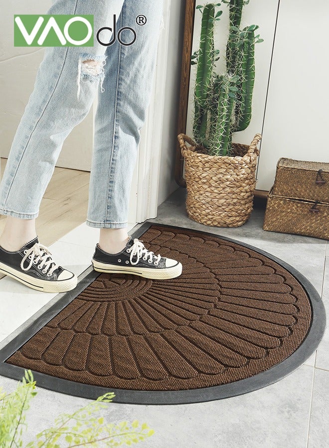 فاو دو سجادة باب، سجادة مدخل غير قابلة للانزلاق وقابلة للغسل في الغسالة، مكشطة أحذية، سجادة باب للكلاب، سجادة ترحيب فائقة الامتصاص، أحذية وكفوف مبللة موحلة للمدخل والفناء والجراج والحمام 60 × 90 سم - Image 1