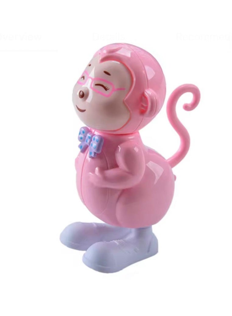 Toyland 3 Pcs Jumping Monkey Wind Up Toy For Kids -Pink - Image 1