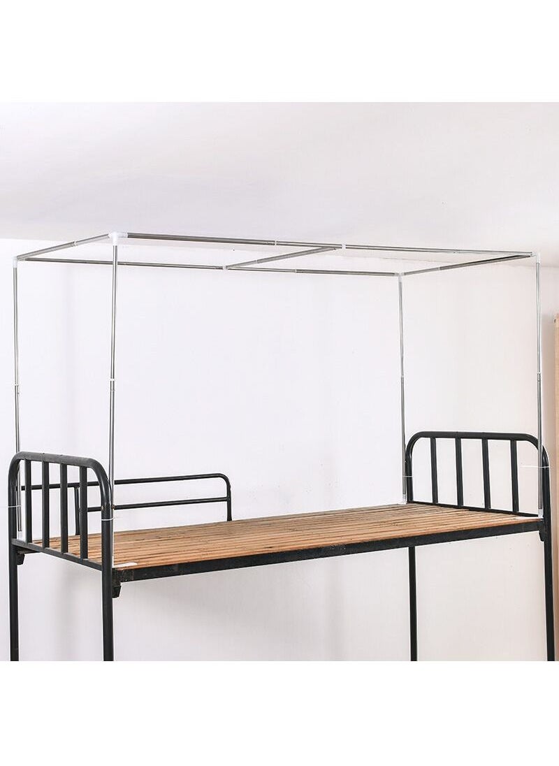 GOLDEN MILLION - Canopy Bed Curtains Frame Post Poles Single Size Stainless Steel 4 Corner Bracket Fit for Metal Bed Wood Bed - Image 1