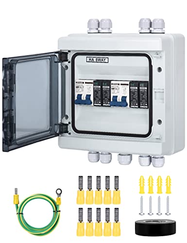 DIHOOL DC Disconnect Switch Box with PV Surge Protector, Solar Circuit Breaker, 40 Amp DC1000V 2 String 2 in 2 Out - Image 1