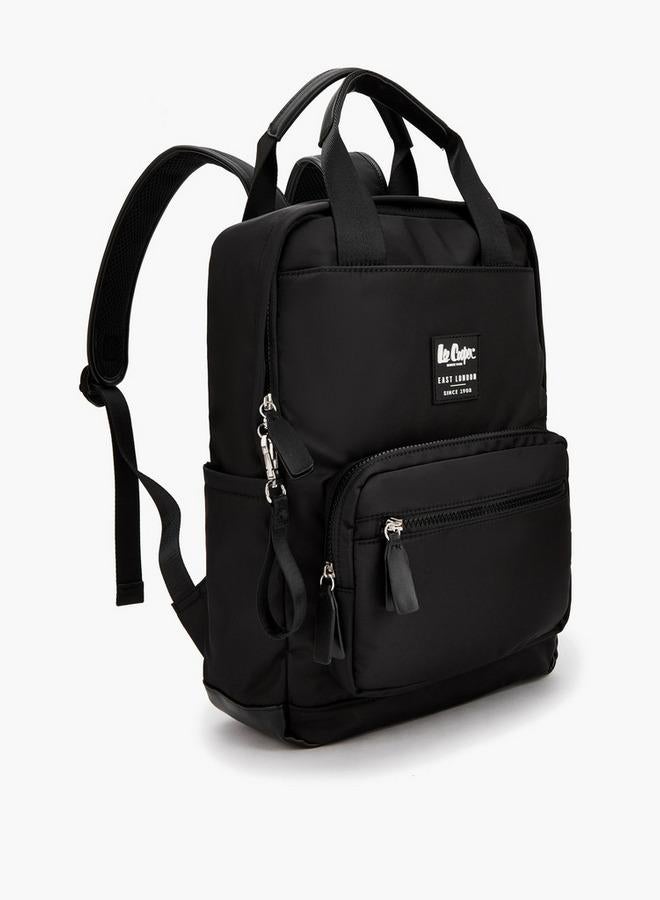 Lee Cooper Solid Backpack With Zip Closure And Adjustable Strap - 34X12X40 Cm - Image 3