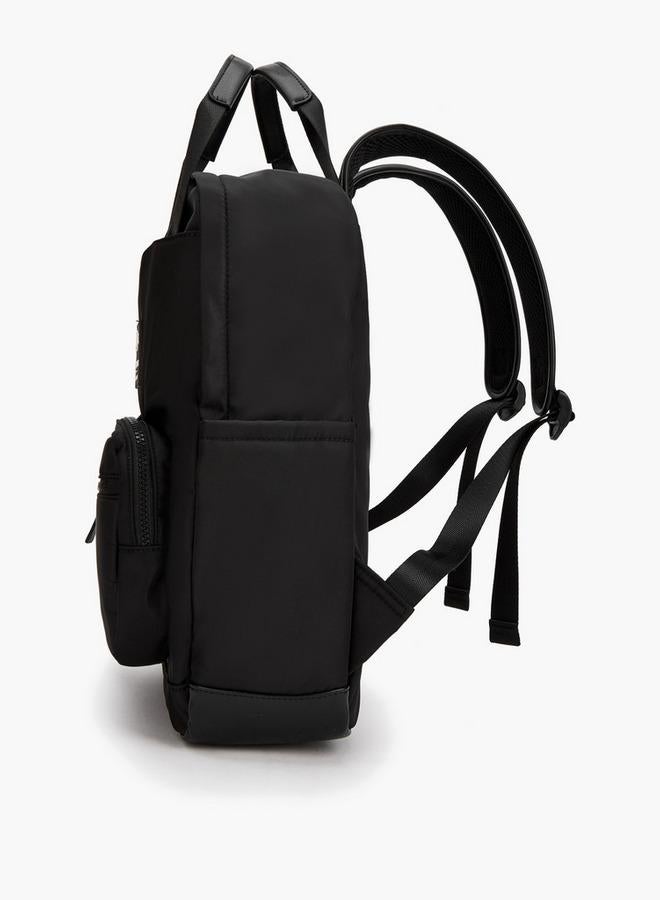 Lee Cooper Solid Backpack With Zip Closure And Adjustable Strap - 34X12X40 Cm - Image 2