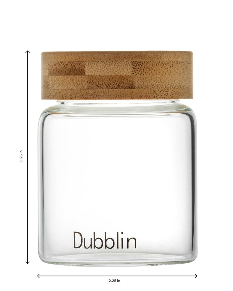 DUBBLIN Borosilicate Glass Jar with Airtight Wooden Lid, 200ml Transparent Kitchen Storage Container, 1 Piece, For Storing and Preserving Tea, Coffee, Snacks | Multipurpose Container for Kitchen - Image 2
