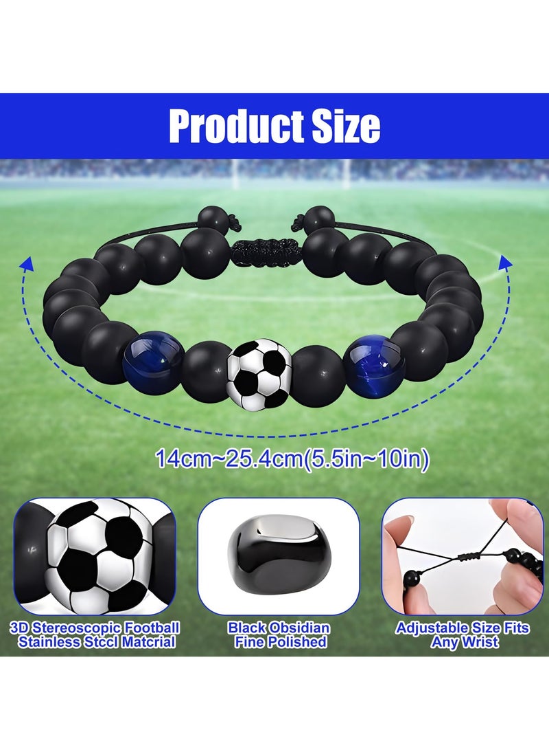 سانموجيد سوار الصداقة لكرة القدم القابل للتعديل مع سيليكون صديق للبيئة | مقاس واحد يناسب الجميع (5.5-10 بوصة) | مثالي للأطفال والمشجعين تدريب/إهداء - Image 2