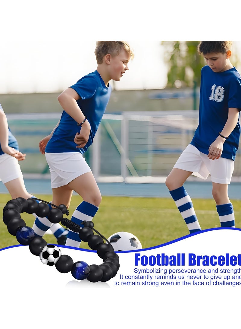 سانموجيد سوار الصداقة لكرة القدم القابل للتعديل مع سيليكون صديق للبيئة | مقاس واحد يناسب الجميع (5.5-10 بوصة) | مثالي للأطفال والمشجعين تدريب/إهداء - Image 4