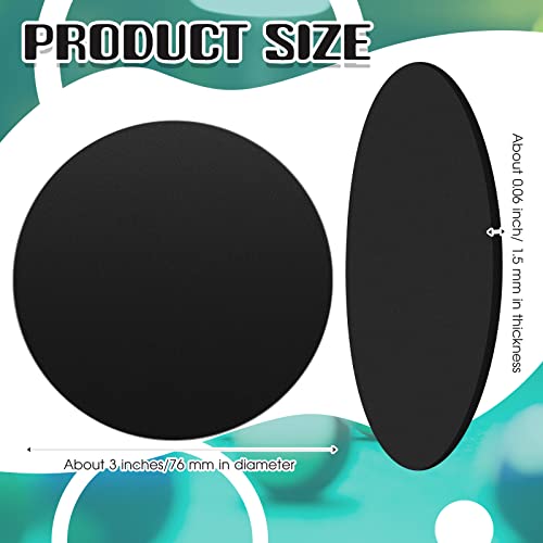 Haull 50 Pcs Billiard Pool Table Leg Shims 3" Diameter Rubber Pool Table Leveler kit Shims Foot Pads(Round,0.06 Inch Thick) - Image 2