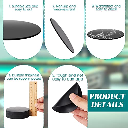Haull 50 Pcs Billiard Pool Table Leg Shims 3" Diameter Rubber Pool Table Leveler kit Shims Foot Pads(Round,0.06 Inch Thick) - Image 4