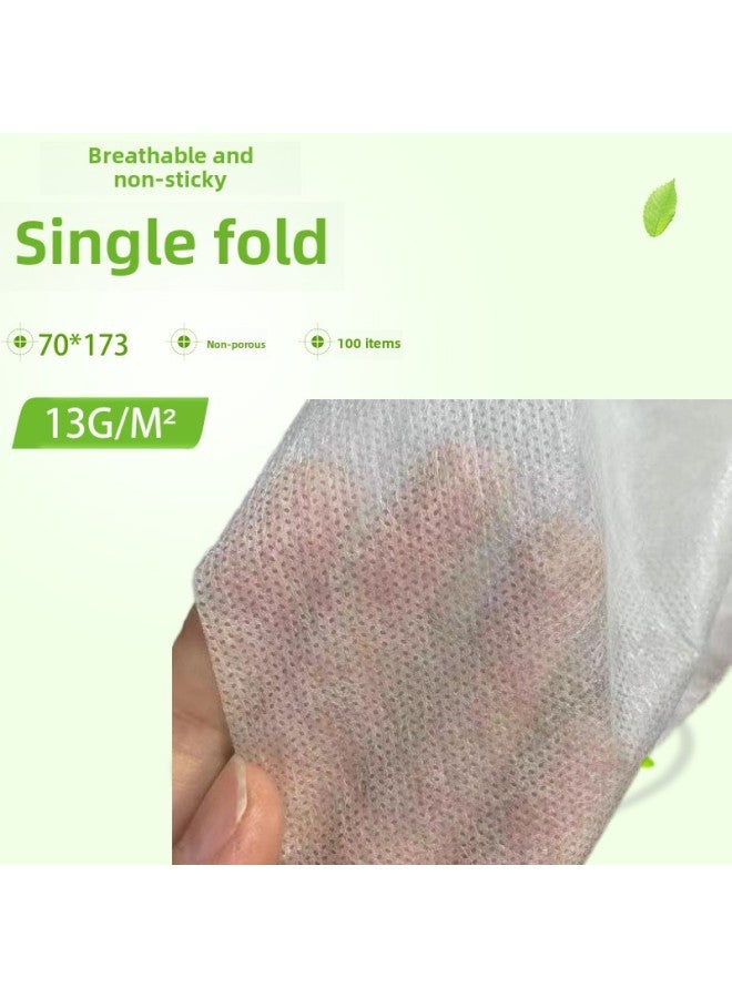 إسكدنيا ملاءة سرير للاستخدام مرة واحدة خاصة بصالونات التجميل سميكة غير مقاومة للماء والزيت سرير تدليك بدون ثقب قماش غير منسوج قابل للتنفس 100 - اللون: أبيض 13 جرام 100 70*173 سم - Image 1