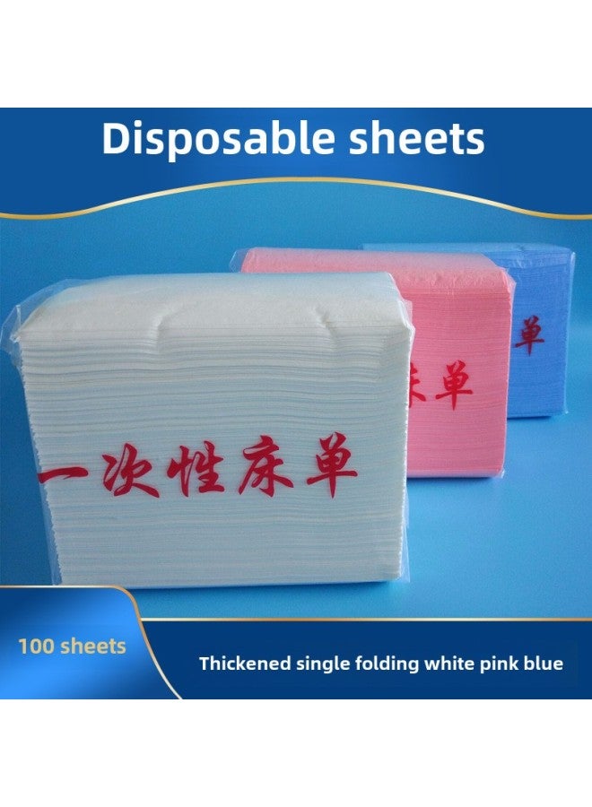 إسكدنيا ملاءة سرير للاستخدام مرة واحدة خاصة بصالونات التجميل سميكة غير مقاومة للماء والزيت سرير تدليك بدون ثقب قماش غير منسوج قابل للتنفس 100 - اللون: أبيض 13 جرام 100 70*173 سم - Image 2