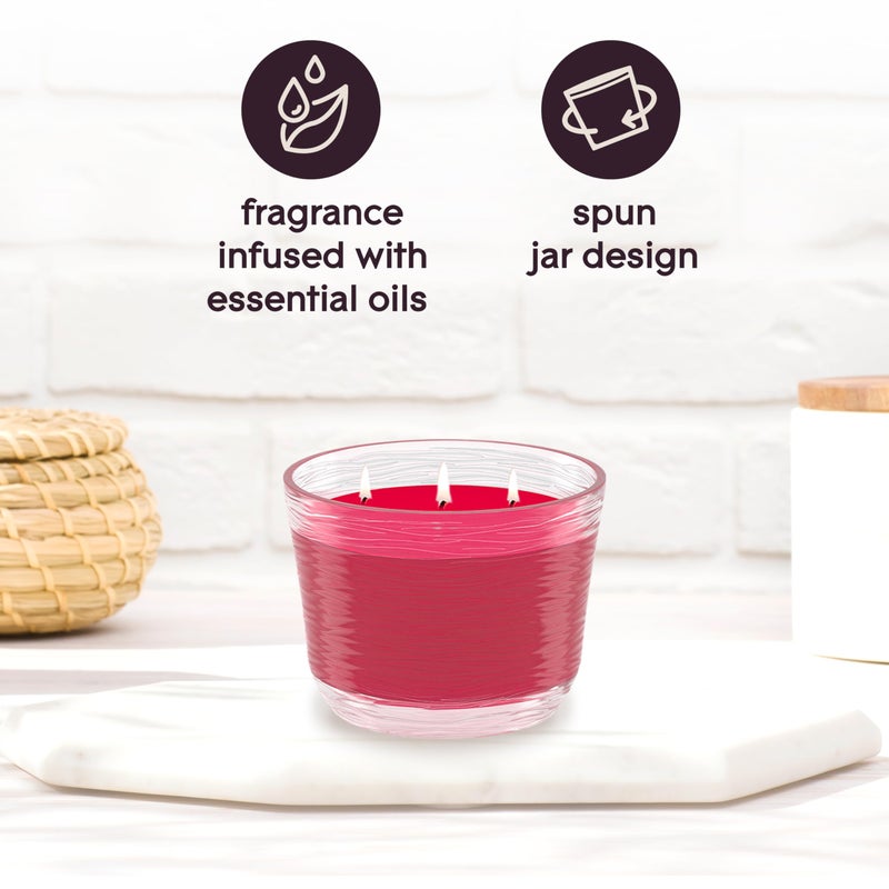 Glade 3-Wick Scented Candle Jar, Apple Cinnamon, Air Freshener Infused with Essential Oils, 6.8 Oz, 3 Count - Image 5