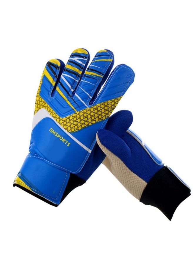 Kids Soccer Goalkeeper Gloves, Student Sports Gloves Latex Wristbands, Breathable Fabric Double-Layered Wrist Support Elastic Band Design Lightweight & Durable Easy to Put On & Take Off - Image 1