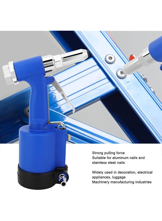 Dpofirs Pneumatic Rivet Gun, Air Rivet Gun, Pneumatic Air Riveter Nut Rivet Gun Lightweight Hydraulic Nail Puller Industrial Pneumatic Tool - Image 5
