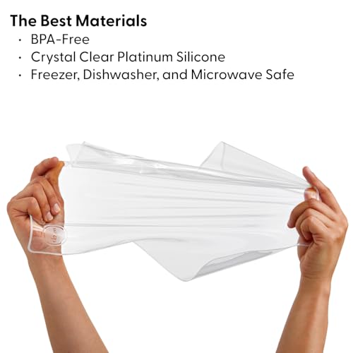 WP W&P Reusable Silicone Stretch Wrap, 1 Box with 3 Wraps (7x8, 10x11, 13x14), Oven, Dishwasher, Microwave & Freezer Safe, BPA Free - Image 5