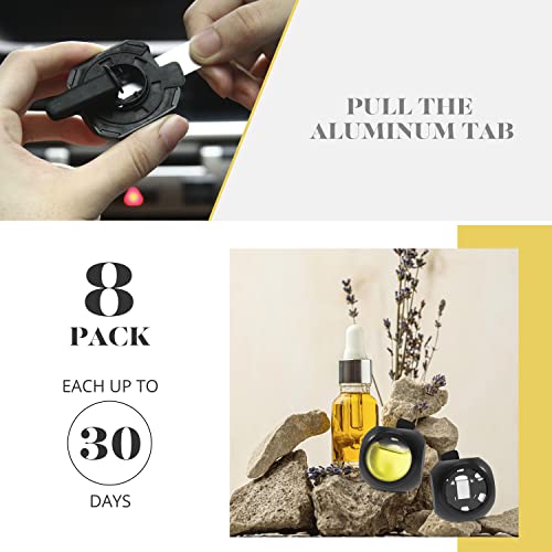 DRIVEJOY Car Air Freshener Vent Clips, 8 PK, 6 Vanilla, 2 New Car Scent, Provides Long-Lasting Scent, Up to 240 Days, Odor Eliminator - Image 3