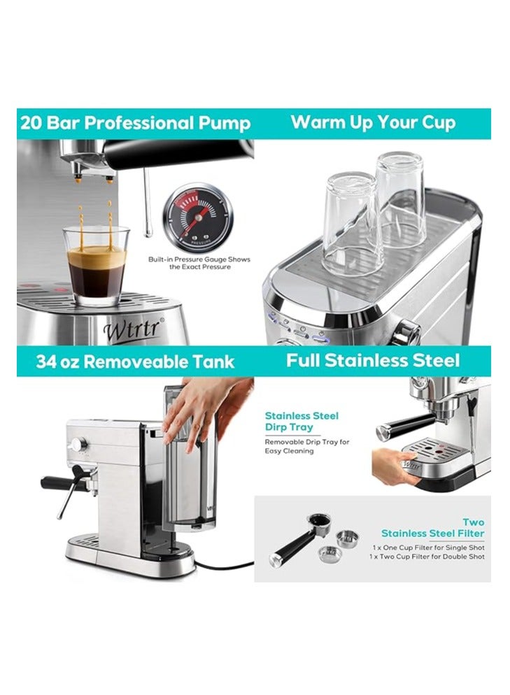 Wtrtr Coffee Maker, Espresso Coffee Machine,WTR-5080 (2 years Warranty) - Image 2