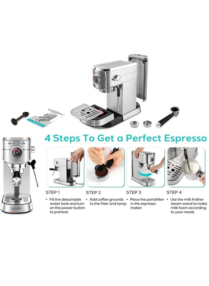 Wtrtr Coffee Maker, Espresso Coffee Machine,WTR-5080 (2 years Warranty) - Image 4