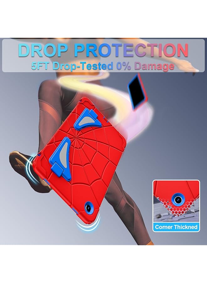 إيروريكس 1+1 جراب Galaxy Tab A9 Plus، جراب Samsung Galaxy Tab A9 Plus 11 للأطفال، جراب Samsung Tablet مع حامل واقي للشاشة، جراب Samsung Tab A9+ مقاس 11 بوصة، أحمر وأزرق - Image 3