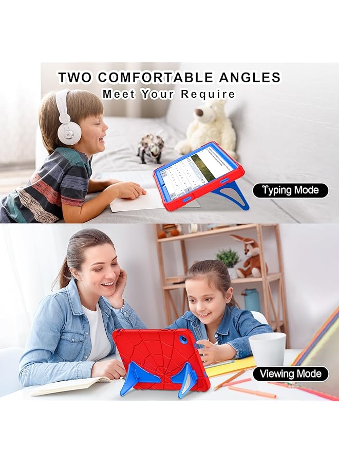 إيروريكس 1+1 جراب Galaxy Tab A9 Plus، جراب Samsung Galaxy Tab A9 Plus 11 للأطفال، جراب Samsung Tablet مع حامل واقي للشاشة، جراب Samsung Tab A9+ مقاس 11 بوصة، أحمر وأزرق - Image 4