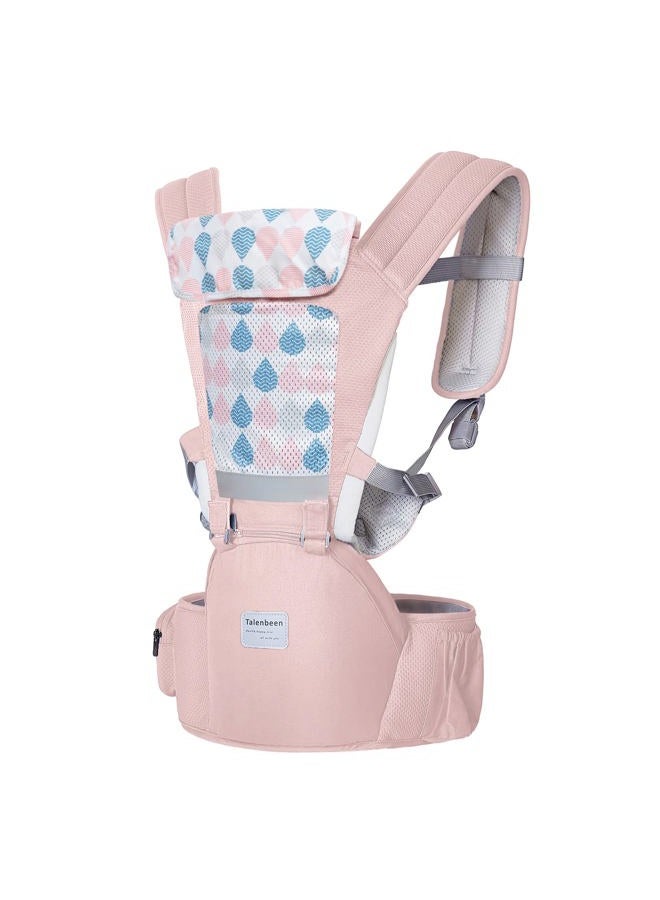 TALENBEEN Baby Carrier, 6-in-1 Baby Carrier Newborn to Toddler, Baby Carrier with Hip Seat Lumbar Support 7-41 lbs, Baby Soft Carrier for All Seasons & Positions, Adjustable Size for Shopping Hiking Travelling - Image 1