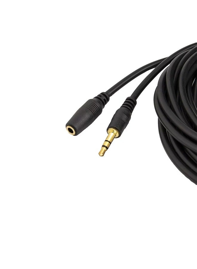 Taimi 8pices-Audio Extension Cable Jack Male to Female AUX Cable Audio Extender Cord for Computer Mobile Phones Amplifier Black 3m - Image 2