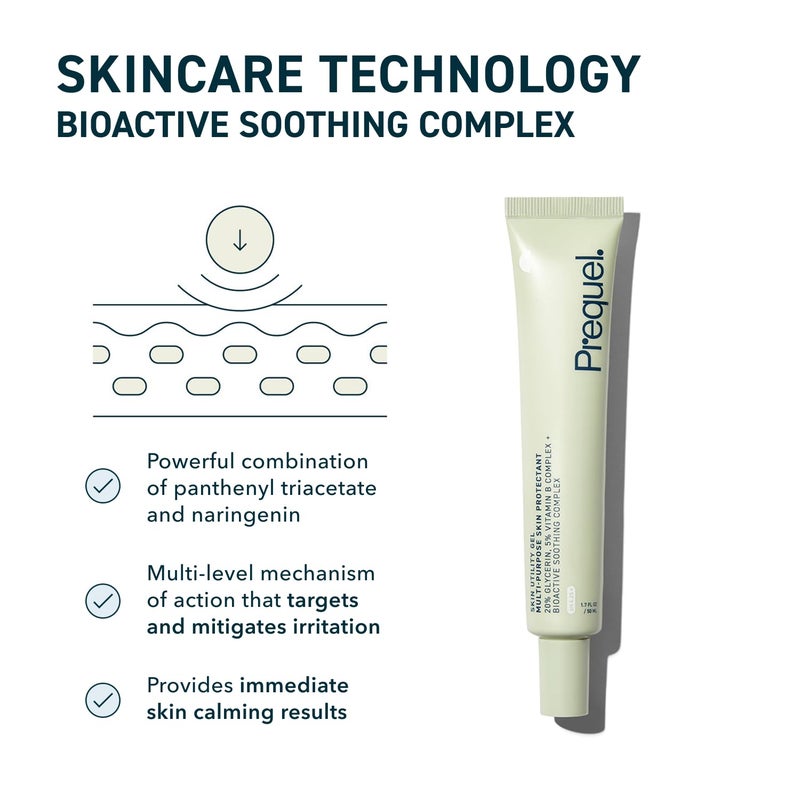 Prequel Skin Utility Gel, Moisturizing Protectant. Lightweight Multi-Purpose Face and Body Cream for Dry Skin, Hand Cream for Cracked Hands. Soothing Barrier Support with 20% Glycerin - Image 4