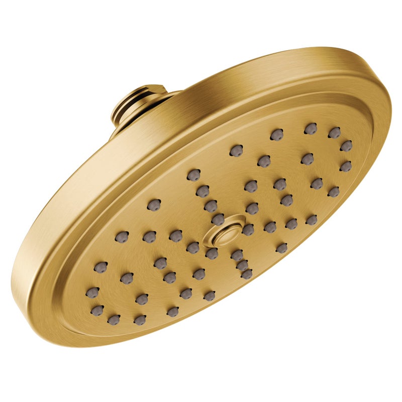 Moen Brushed Gold 7Inch Single Function Shower Head with Immersion Rainshower Technology S176BG