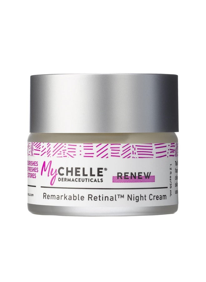 MyChelle Dermaceuticals - Remarkable Retinal Night Cream Nutrientrich Moisturizer With Vitamin A Retinaldehyde For All Skin Types, Cruelty Free, Vegan, White, 1.2 Fl Oz - Image 1