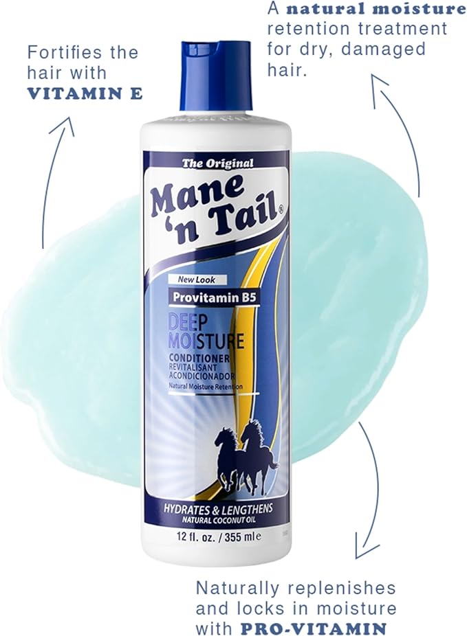 Mane 'n Tail شامبو مان و تيل لعلاج الاحتفاظ بالرطوبة العميقة بروفيتامين B5 يرطب ويطيل 355 مل عبوة من 1 - Image 3