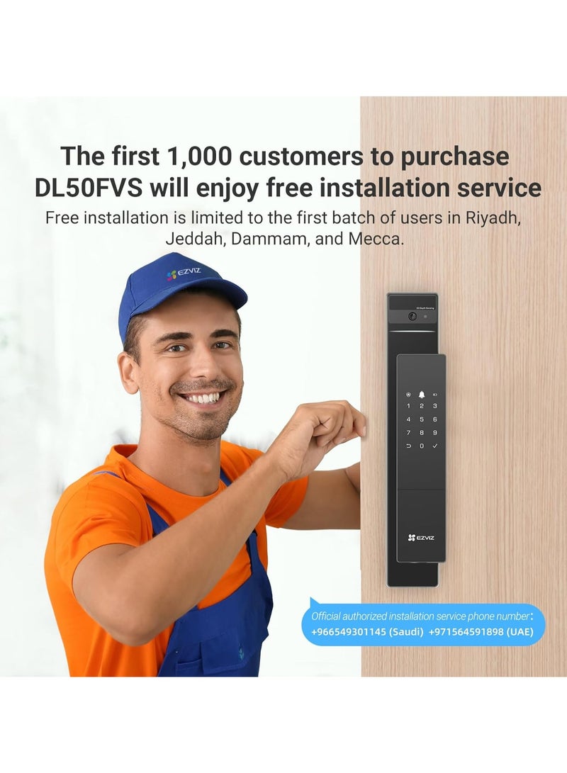 EZVIZ Smart Lock DL50FVS, 8-in-1 Keyless Entry Door Lock - Image 3