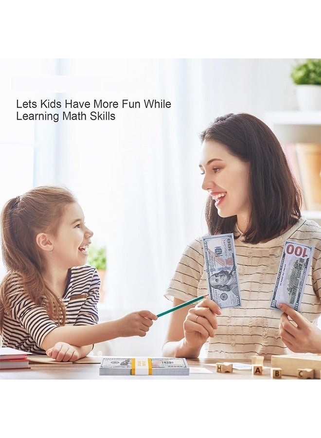 $100 Prop Money, Play Money for Kids Education Learning,Board Games, Teaching，Parties，Movie, TV and Videos - Image 2