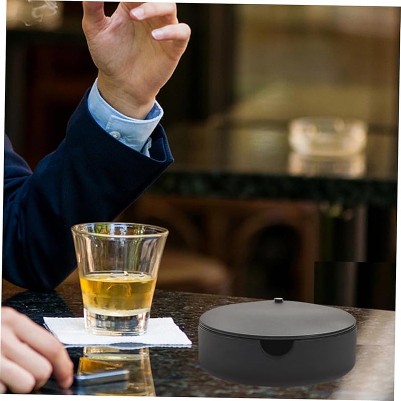 Silicone Ashtray With Lid Portable Desktop Ash Box Shatter Resistant Home Decor - Image 4