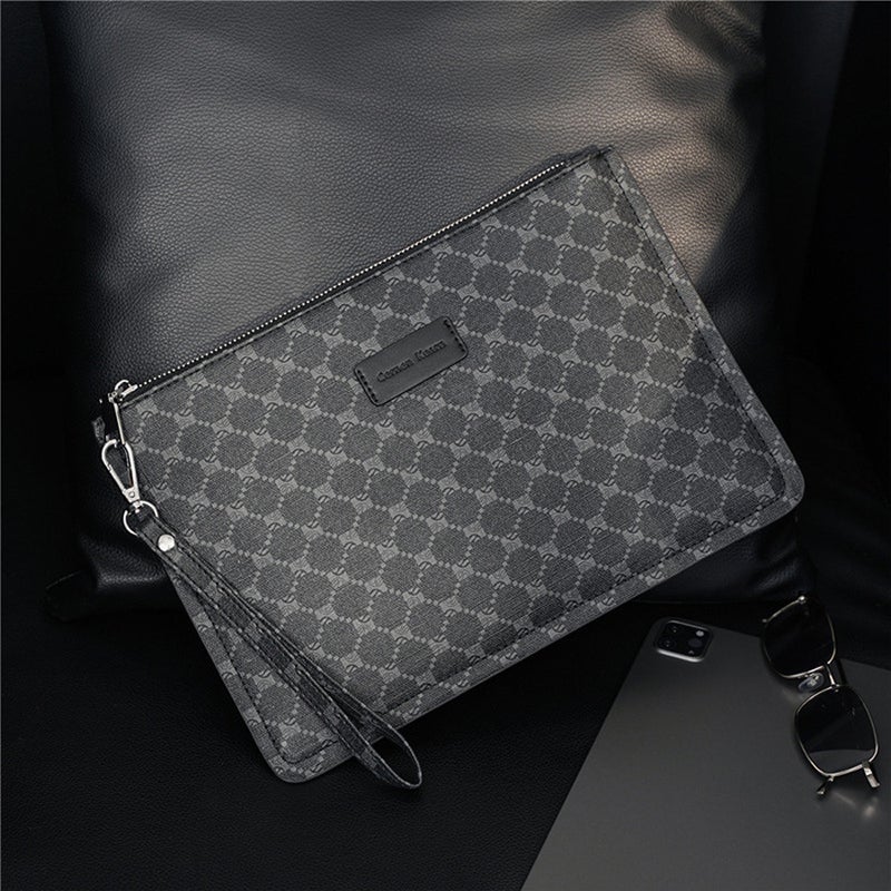 New Style Simple Plaid Trendy Men'S Hand Bag Fashionable Men'S Wrist Bag Ipad Handbag Mobile Phone Bag Casual Men'S Bag - Image 4