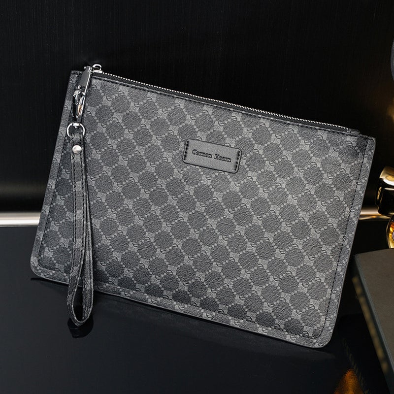 New Style Simple Plaid Trendy Men'S Hand Bag Fashionable Men'S Wrist Bag Ipad Handbag Mobile Phone Bag Casual Men'S Bag - Image 1