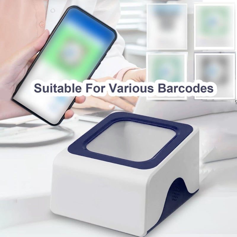 ماسح الباركود السلكي USB، قارئ رمز الاستجابة السريعة ثنائي الأبعاد أحادي الأبعاد مع مطالبة صوتية، تشغيل مباشر، للمتاجر والسوبرماركت والمكتبات - Image 4