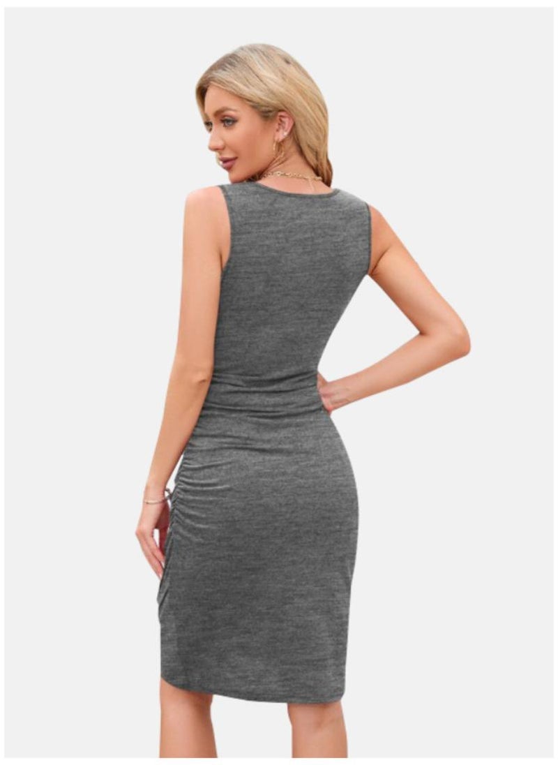 YUNIQEE Ruched Knit Dress - Image 3