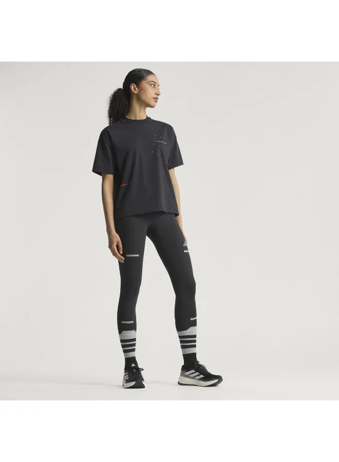 adidas تيشيرتات جري أديداس أدي  يو إف يو للجنسين أسود