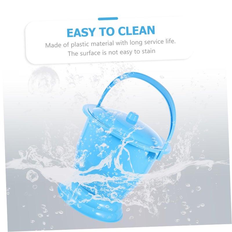 Blue Boys Potty Chair With Handle Portable Camping Urinal Non Slip Base Easy Clean - Image 3