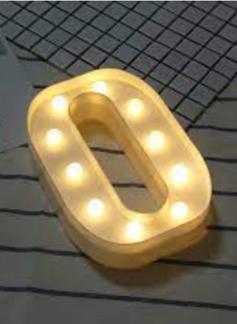 Vitacelli Alphabet LED Letter Lights Light Up Plastic Letters Standing Hanging O ( 8.86in x 6.69in x 1.77inches ) - Image 2