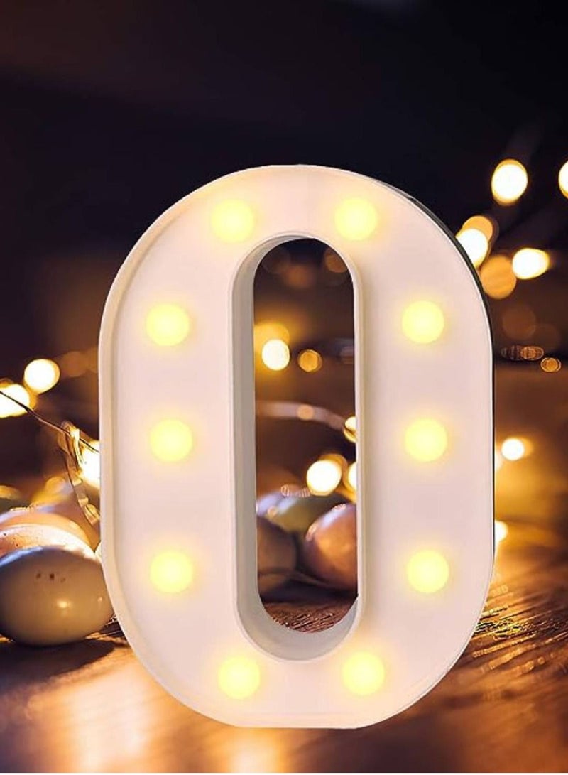 Vitacelli Alphabet LED Letter Lights Light Up Plastic Letters Standing Hanging O ( 8.86in x 6.69in x 1.77inches ) - Image 4