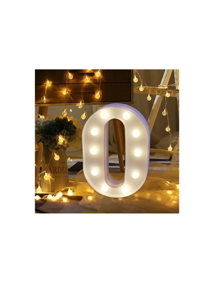 Vitacelli Alphabet LED Letter Lights Light Up Plastic Letters Standing Hanging O ( 8.86in x 6.69in x 1.77inches ) - Image 5