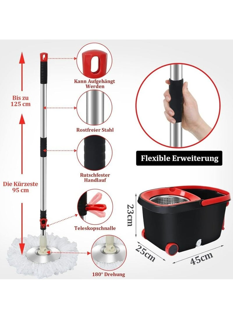 Oasisgalore 1 Set 360° Spinning Floor Mop and Bucket - Image 2