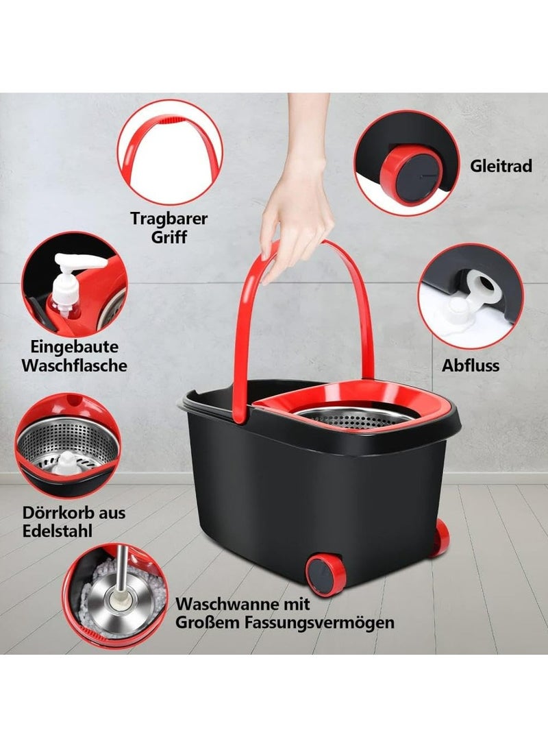 Oasisgalore 1 Set 360° Spinning Floor Mop and Bucket - Image 4