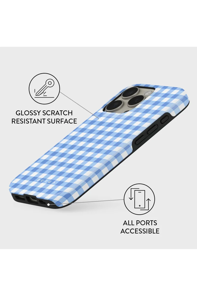 BURGA iPhone 16 pro Case, 2 Piece Hard Shell + TPU Silicone Interior, Shock Absorption, All Port Accessible, Raised Bezel For Screen &amp; Camera Protection, Never Fading HQ Print,Lovely Day