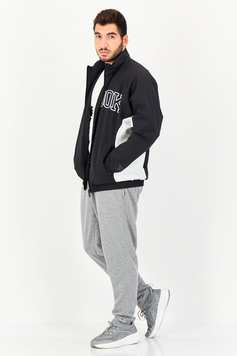 Reebok Men Sportswear Fit Long Sleeve Outdoor Jacket, Black - Image 3