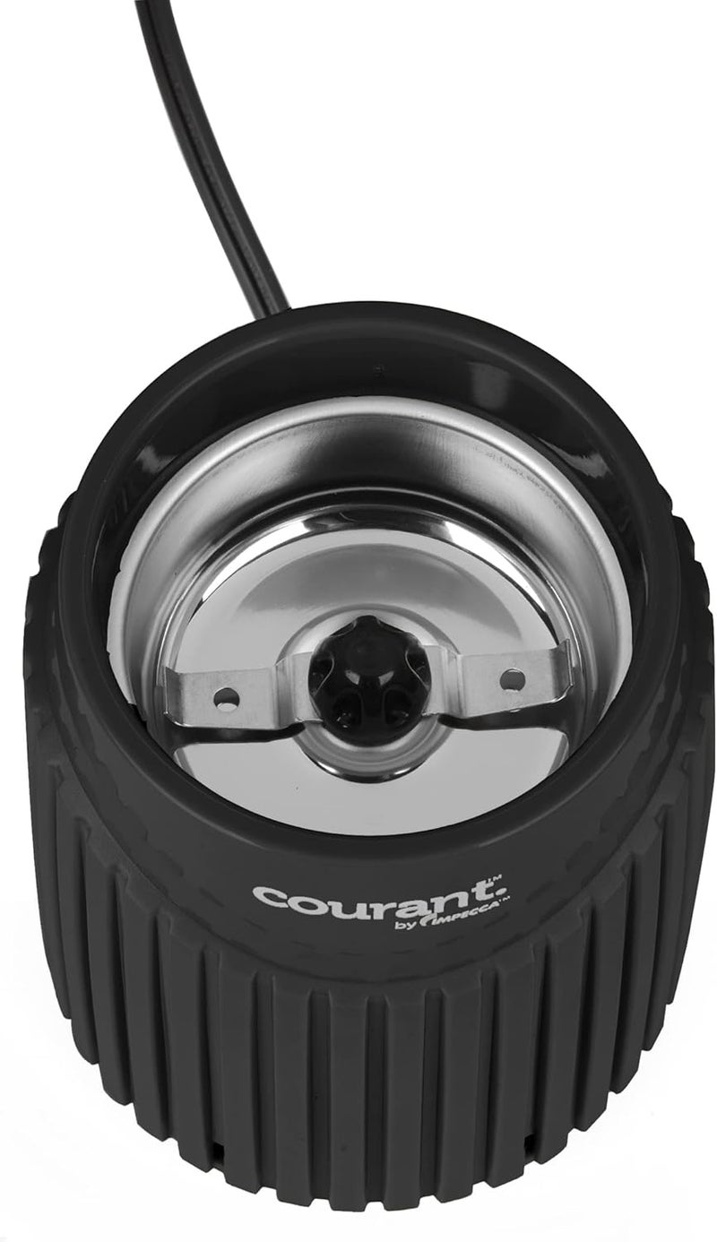 COURANT Electric Coffee Grinder One Touch, Coffee Bean and Spice Grinder, With Heavy-Duty Stainless Steel Blades Durable Base,150 Watt Powerful Motor, Black - Image 2