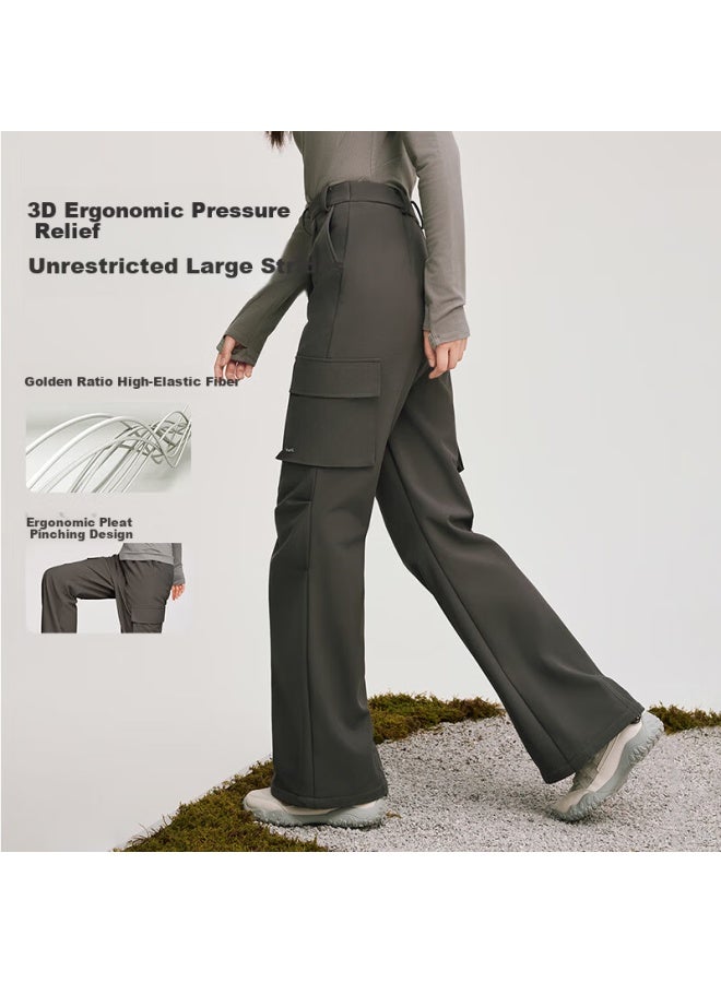 Vvc Women's Straight-leg Cargo Pants New Paratrooper Outdoor Hiking Wide-leg Loose Casual Sports Pants Time-e Pink XL