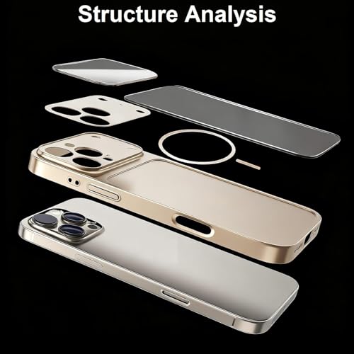 Midkart Case Compatible with iPhone 17 Pro Max 6.9 inch Release 2025 Glass Matte Cover Protective with Camera Protection, Navy Blue - Image 3
