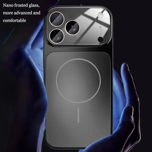 Midkart Case Compatible with iPhone 17 Pro Max 6.9 inch Release 2025 Glass Matte Cover Protective with Camera Protection, Navy Blue - Image 4